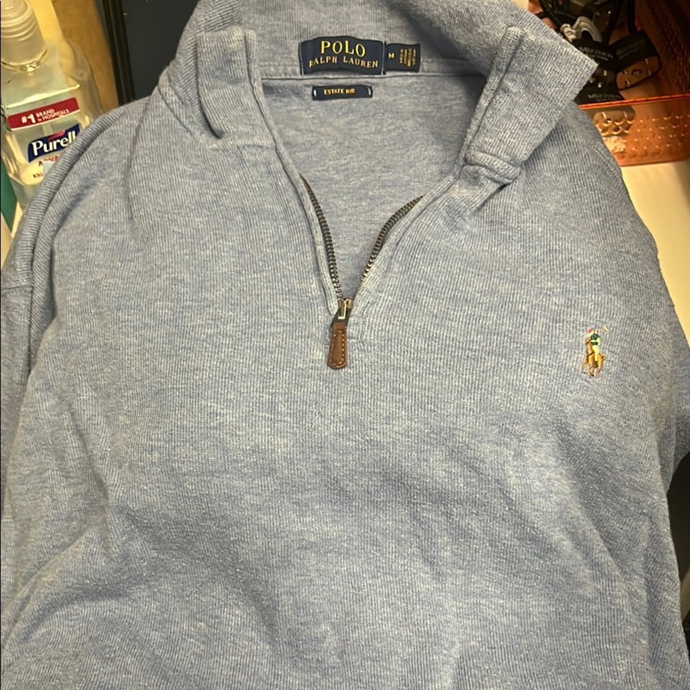 Ralph Lauren Gray Estate Rib Pullover